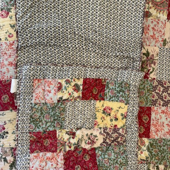 Lk NEW Pottery Barn reversible quilt bedding & Euro shams full/queen yellow - Picture 4 of 7